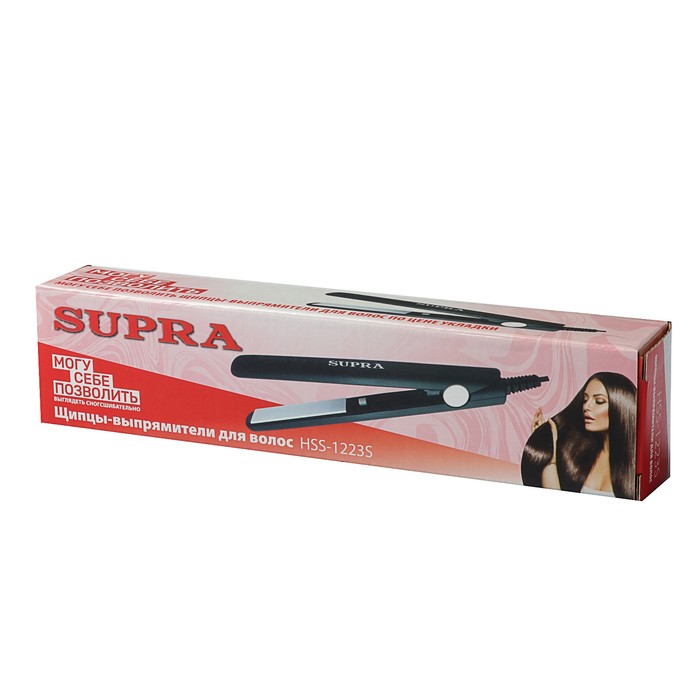 Выпрямитель SUPRA HSS-1223S, 20 Вт, керамическое покрытие, черный