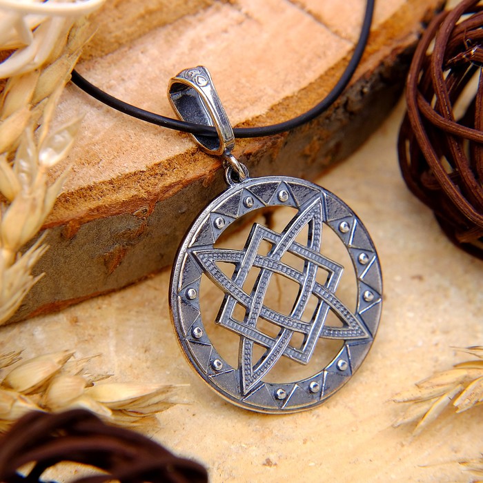 Кулон "Звезда", цвет чернёное серебро, 50см