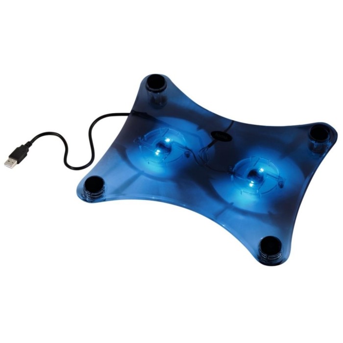 Подставка для ноутбука Hama Transparent 12093 (00012093) 17.3" 20дБ 2x 60ммFAN прозрачная