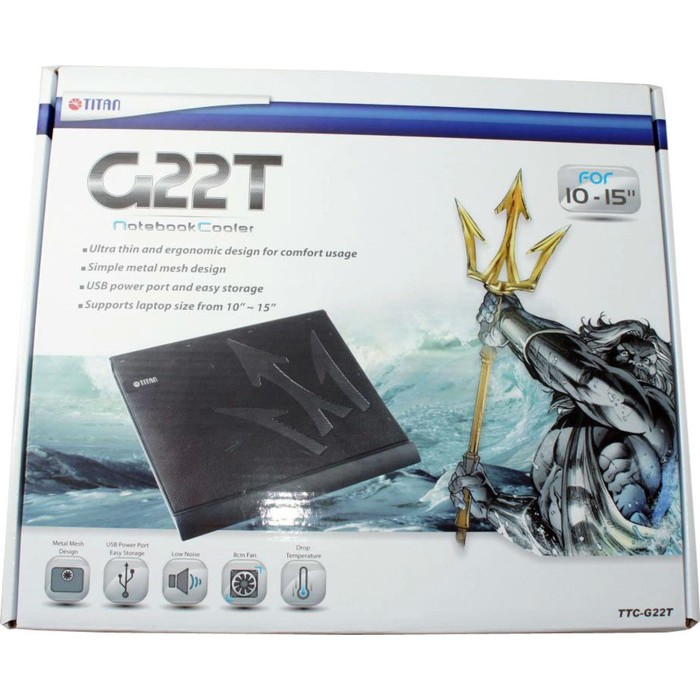 Подставка для ноутбука Titan TTC-G22T 15" 23.1дБ 1x 80ммFAN черная