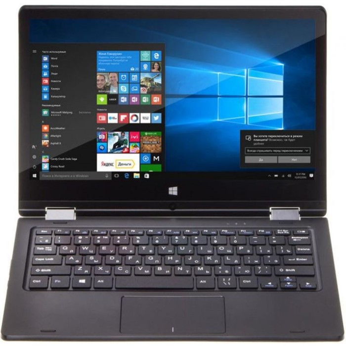 Трансформер Digma CITI E202 AtomX5 Z8350/4Gb/SSD32Gb/IntelHD400/11.6&quot;/IPS/Touch/FHD/W10 черн   38693
