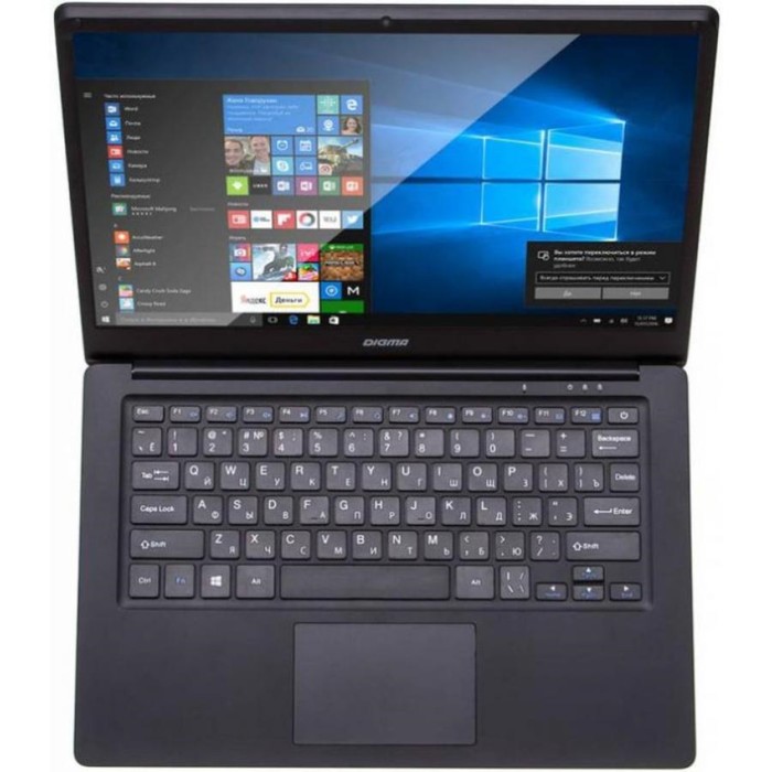 Ноутбук Digma CITI E401 Atom X5 Z8350/4Gb/SSD32Gb/Intel HD400/14.1"/TN/FHD/W10 черн-серебр