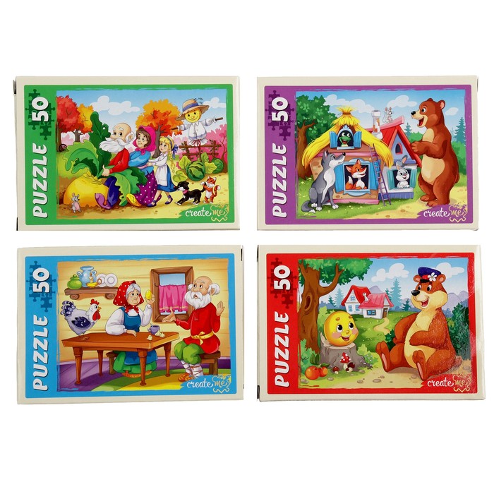 Пазл "Русские народные сказки", 50 элементов, МИКС