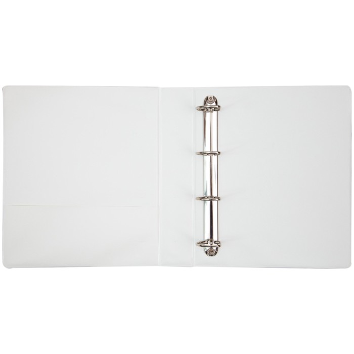 Папка на 4 кольцах А4 Berlingo 65мм, ПВХ, белая