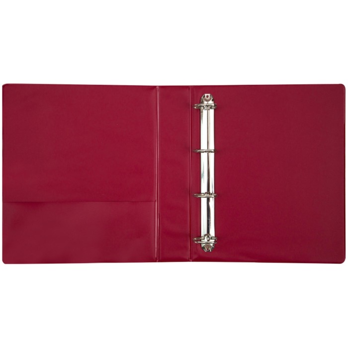 Папка на 4 кольцах А4 Berlingo 65мм, ПВХ, бордовая