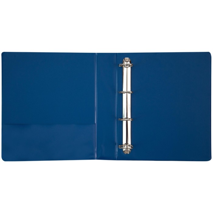 Папка на 4 кольцах А4 Berlingo 65мм, ПВХ, синяя