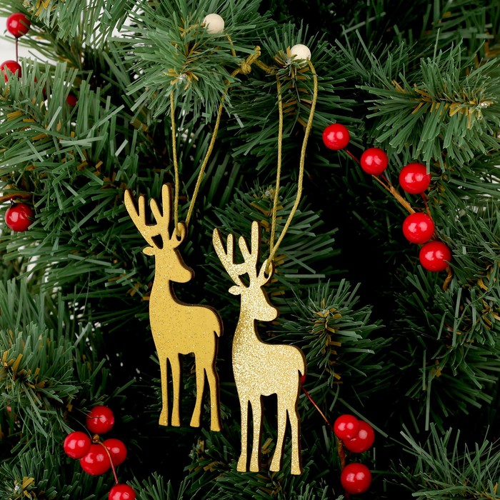 Набор подвесок "Блестящие олени"