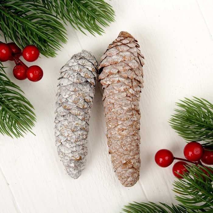 Набор новогодннего декора "Шишки", 2 шт.