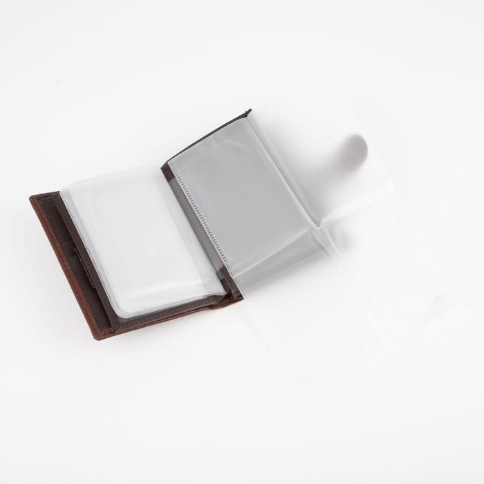 Портмоне мужское 3 в 1 для автодокументов и паспорта, 2 отдела, для карт, для монет, цвет коричневый