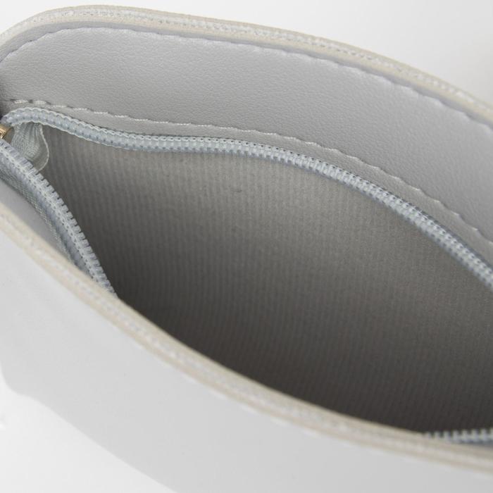 Клатч женский, отдел на молнии, с ручкой, цвет серый