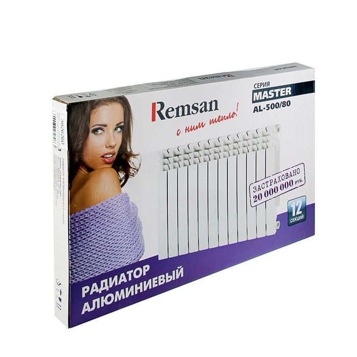 Радиатор алюминиевый ТМ REMSAN Master AL-500/80, 12 секций