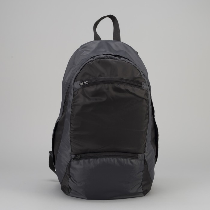 Рюкзак туристический "Комфорт №3", 30л, отдел на молнии, 2 наружных кармана, цвет чёрный/серый