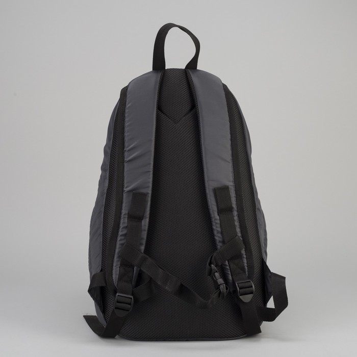 Рюкзак туристический "Комфорт №3", 30л, отдел на молнии, 2 наружных кармана, цвет чёрный/серый