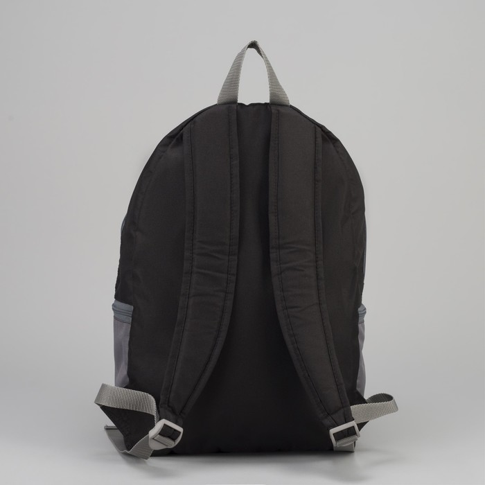 Рюкзак туристический, 21 л, отдел на молнии, наружный карман, цвет чёрный/серый