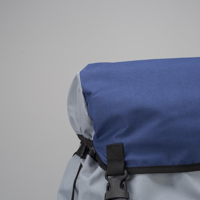 Рюкзак туристический "Турист-Универсал", 65л, отдел на шнурке, наружный карман, цвет синий/серый