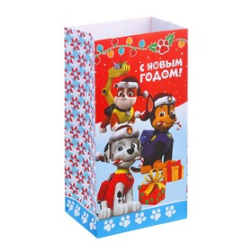 

Пакет подарочный без ручек «С Новым Годом!", PAW PATROL, 10 х 19,5 х 7 см