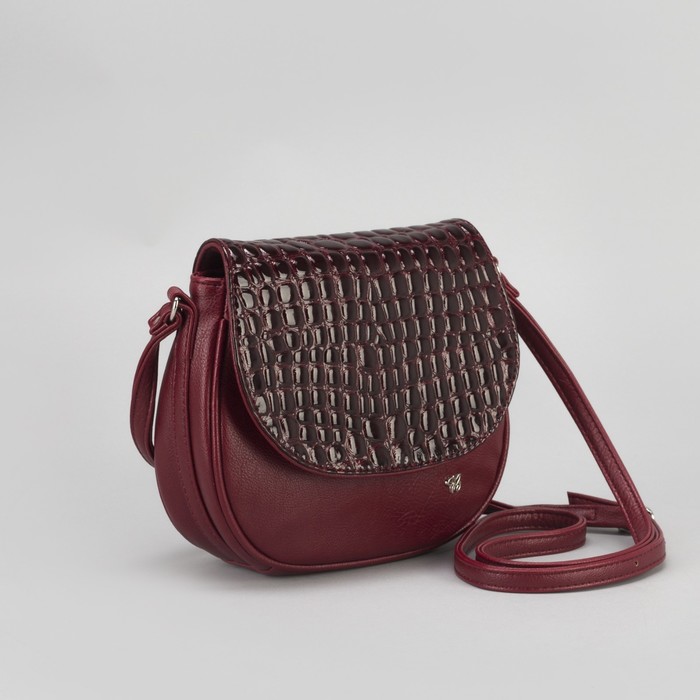 Сумка женская, отдел на молнии, длинный ремень, цвет красный