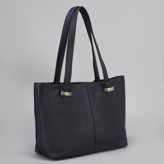 Сумка женская, отдел на молнии, наружный карман, цвет синий