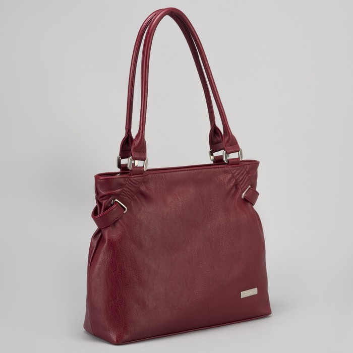 Сумка женская, отдел на молнии, наружный карман, цвет красный