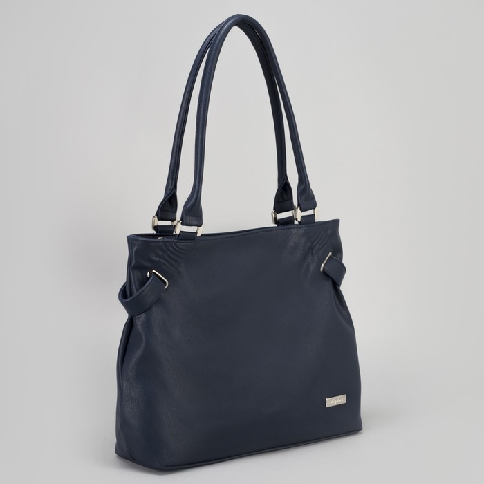 Сумка женская, отдел на молнии, наружный карман, цвет синий