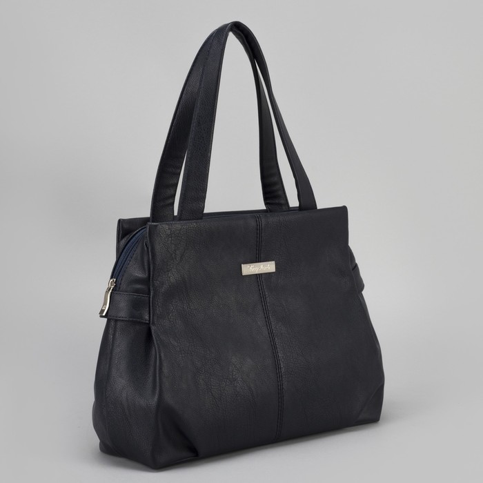 Сумка женская, отдел на молнии, наружный карман, цвет синий