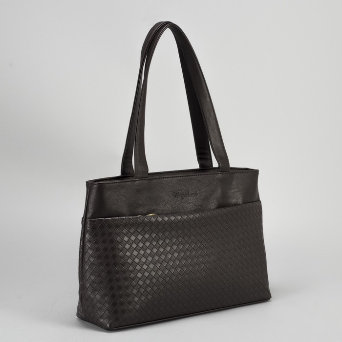 Сумка женская, отдел на молнии, наружный карман, цвет коричневый