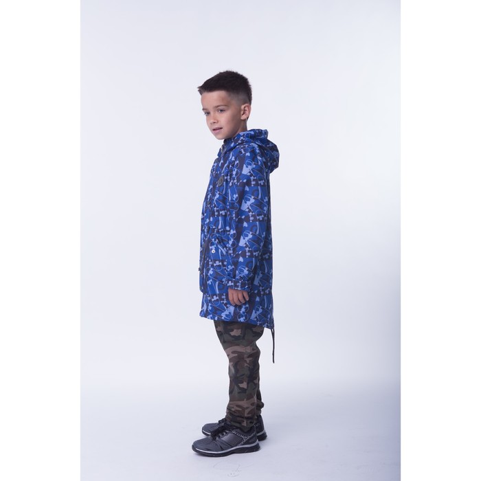 Парка для мальчика, рост 104 см, цвет синий
