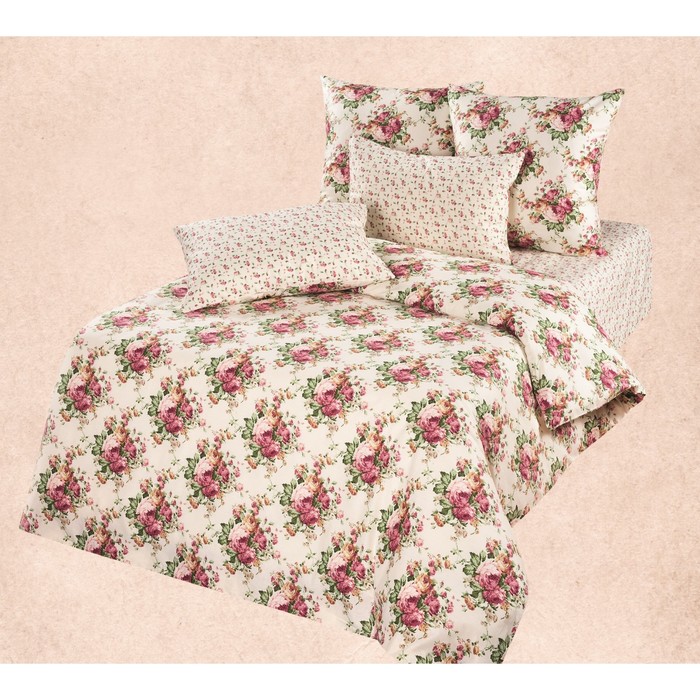 КПБ "Камелия" евро, 220х240 см, 200х220 см, 70х70 см-2 шт., ранфорс