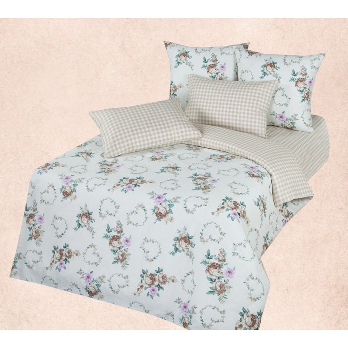 КПБ "Саманта" дуэт, 220х240 см, 145х215 см-2 шт., 70х70 см-2 шт., ранфорс