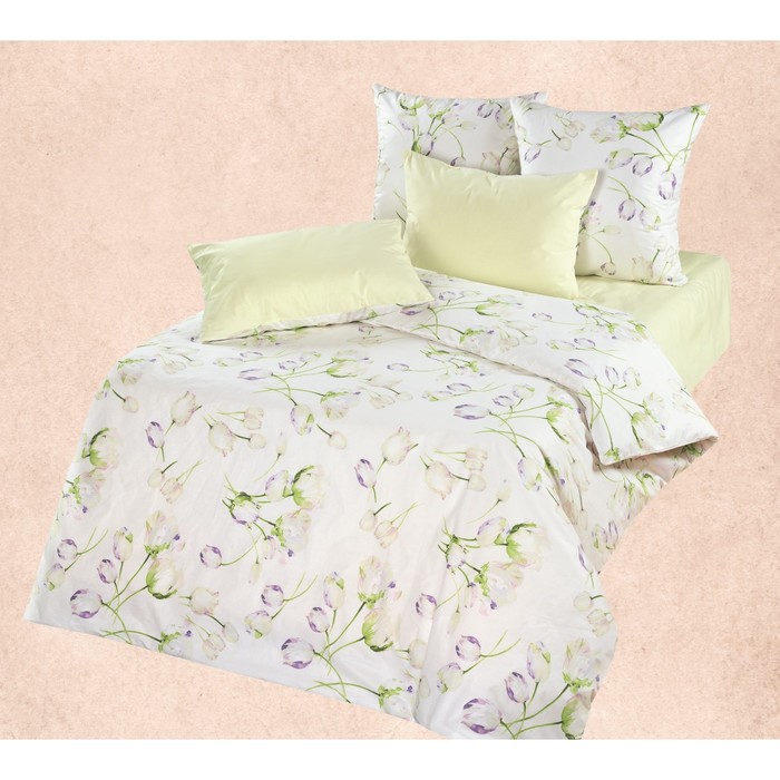 КПБ "Тюльпан" 2 сп, 220х240 см, 175х215 см, 70х70 см-2 шт., ранфорс