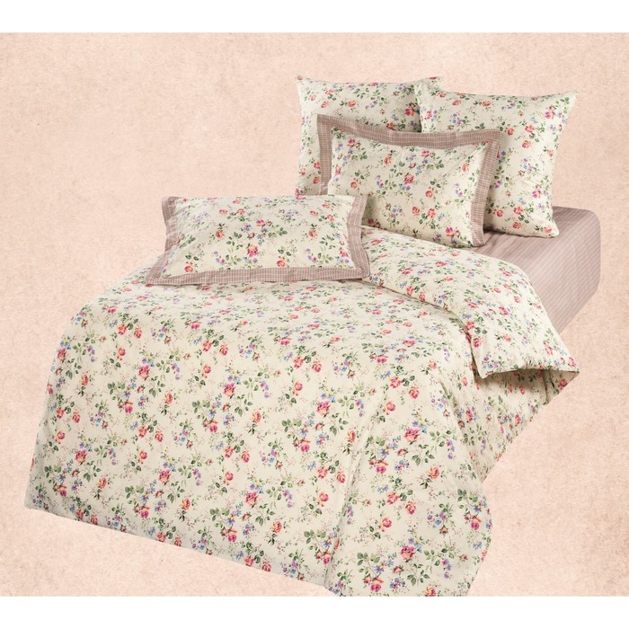 КПБ "Флора" 2 сп, 220х240 см, 175х215 см, 70х70 см-2 шт., ранфорс