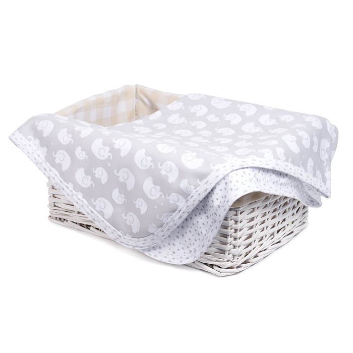 Плед детский Tenero, размер 80 х 100 см, принт серый/белый, интерлок