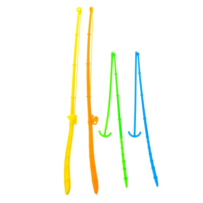 Рыбалка заводная "Котик", 15 рыбок, 4 удочки