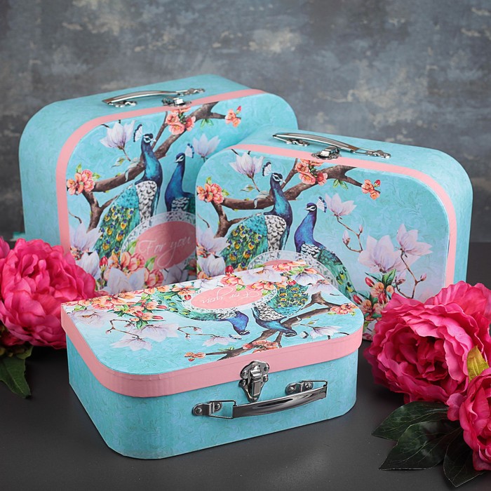 Набор коробок 3в1, 32 х 23 х 12,5 - 27 х 18 х 9,5 см