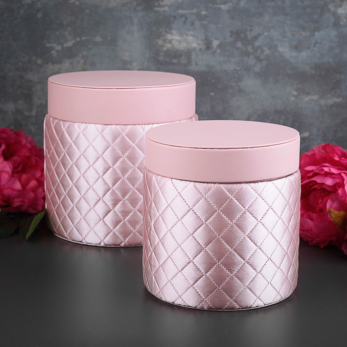 Набор коробок 2в1, 18 х 18 х 19 - 15,5 х 15,5 х 16 см