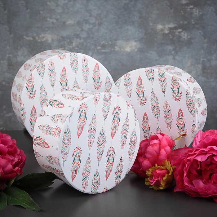 Набор коробок 3в1, 22 х 22 х 12 - 18 х 18 х 9 см