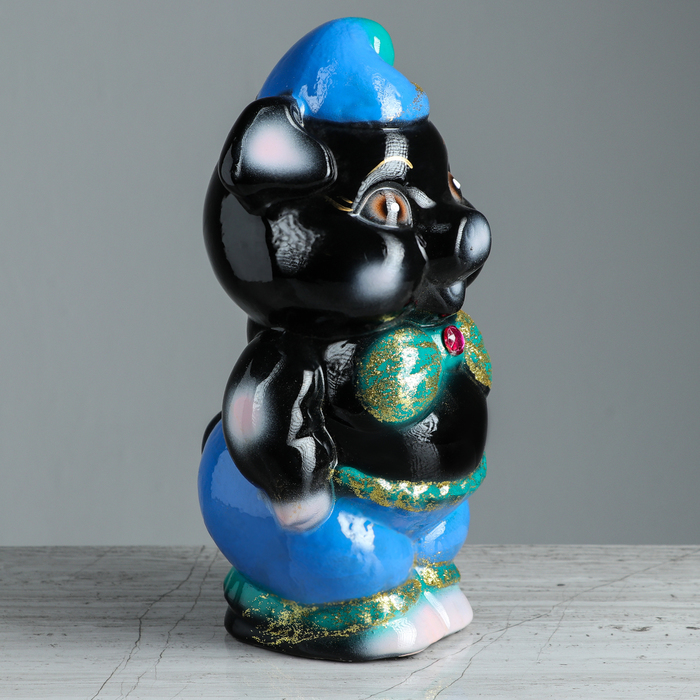 Копилка "Свинка Малыш" чёрный глянец