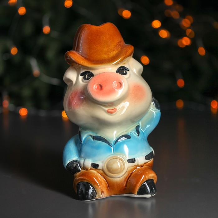 Копилка "Поросенок Фимка" 20 см, микс