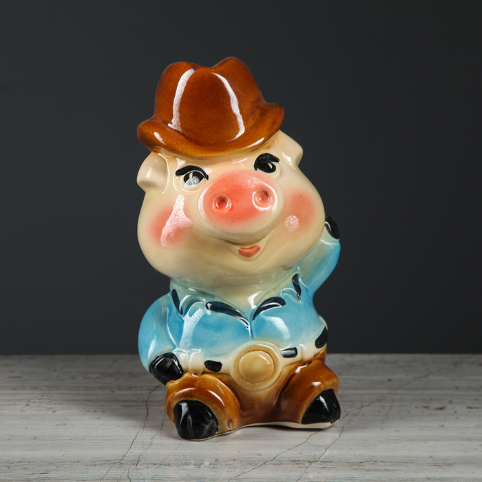 Копилка "Поросенок Фимка" 20 см, микс