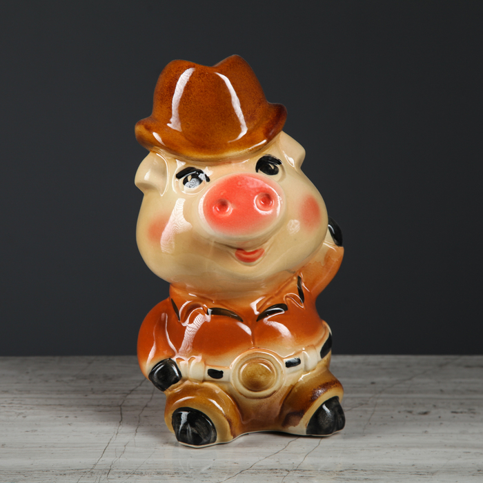 Копилка "Поросенок Фимка" 20 см, микс