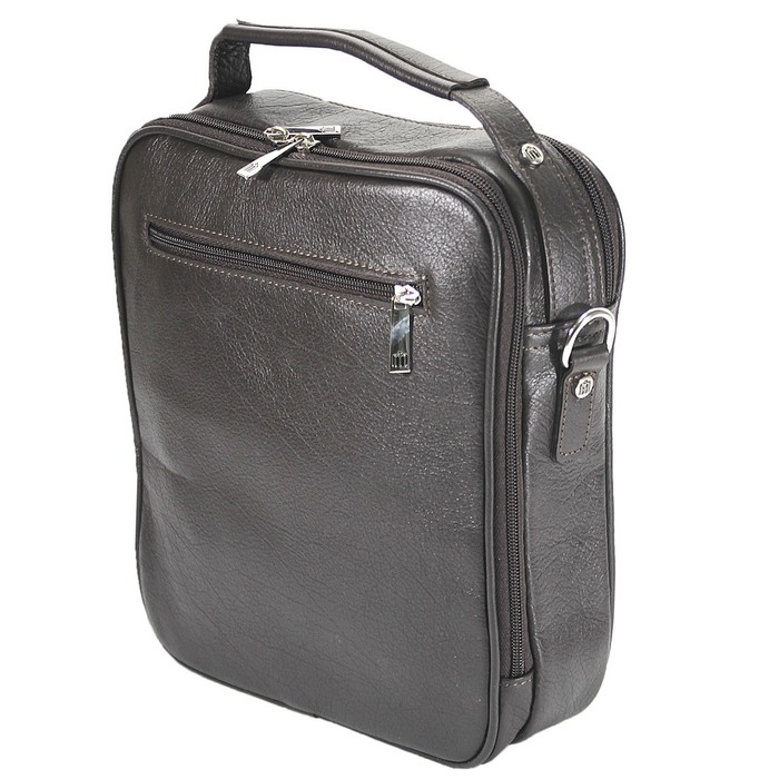 Сумка мужская, наружный карман, размер 22х29х10 см, цвет коричневый буфало