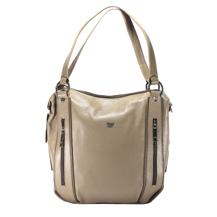 Сумка жен., н/к, размер 31х29х16 см, цвет бежевый флотер