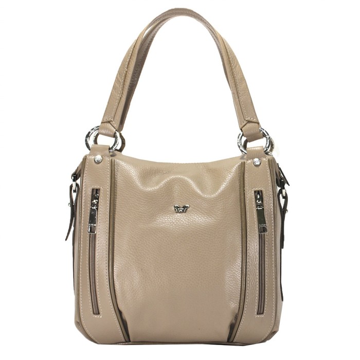 Сумка жен., н/к, размер 28х28х12 см, цвет бежевый флотер