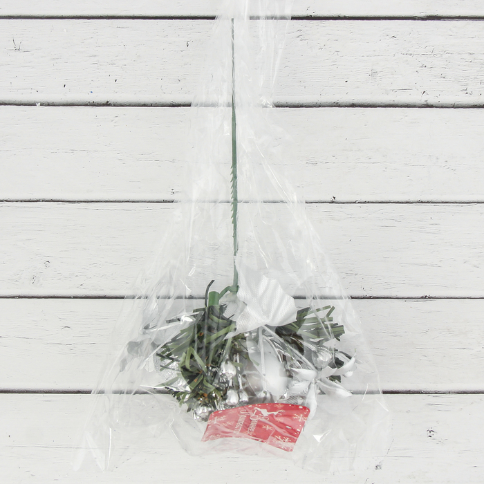 Декор "Зимний сон" серебристые шарики 8,5*10 см