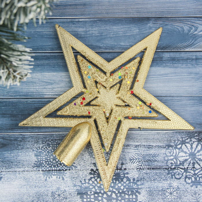 Наконечник "Звезда" блеск 18*17,5 см, золото
