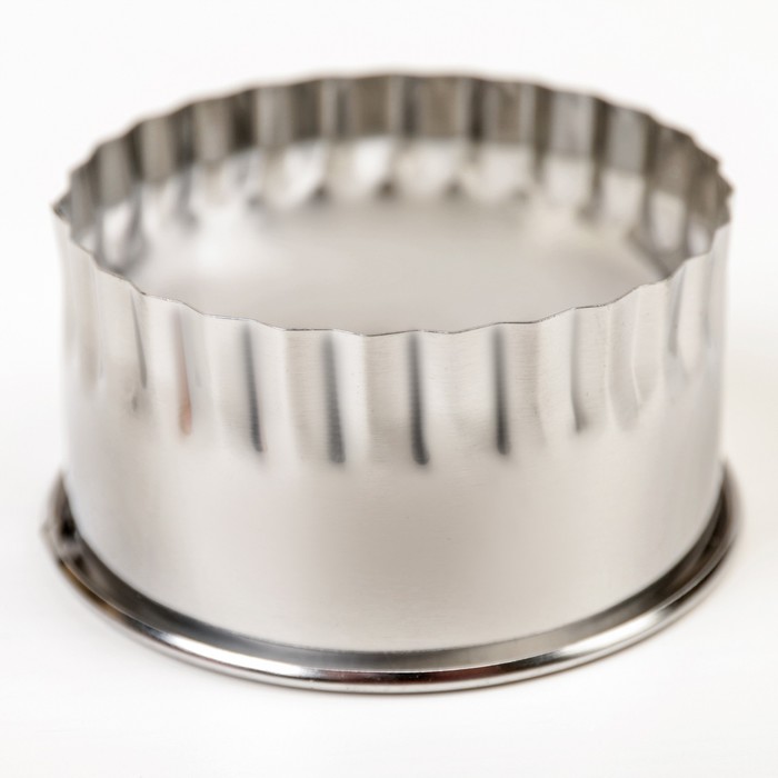 Набор форм для вырезания печенья "Круг рифленый", 3 шт