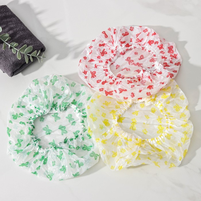 Набор шапочек для душа, 12 шт, цвета МИКС