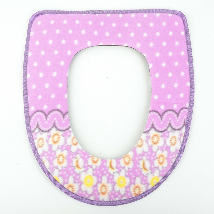 Чехол на сиденье для унитаза на липучках "Карнавал", цвет МИКС