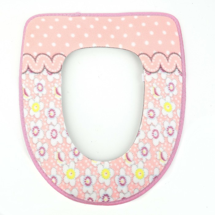 Чехол на сиденье для унитаза на липучках "Карнавал", цвет МИКС