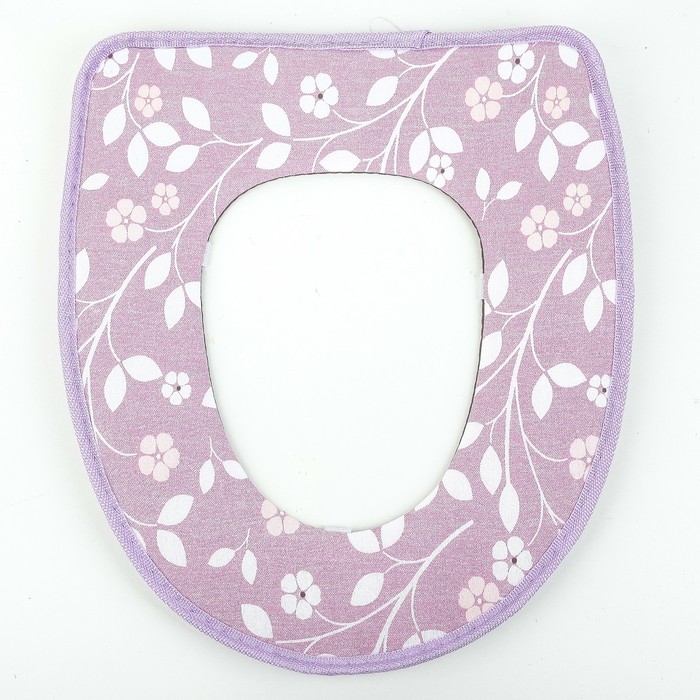 Чехол на сиденье для унитаза на липучках "Веточки", цвет МИКС